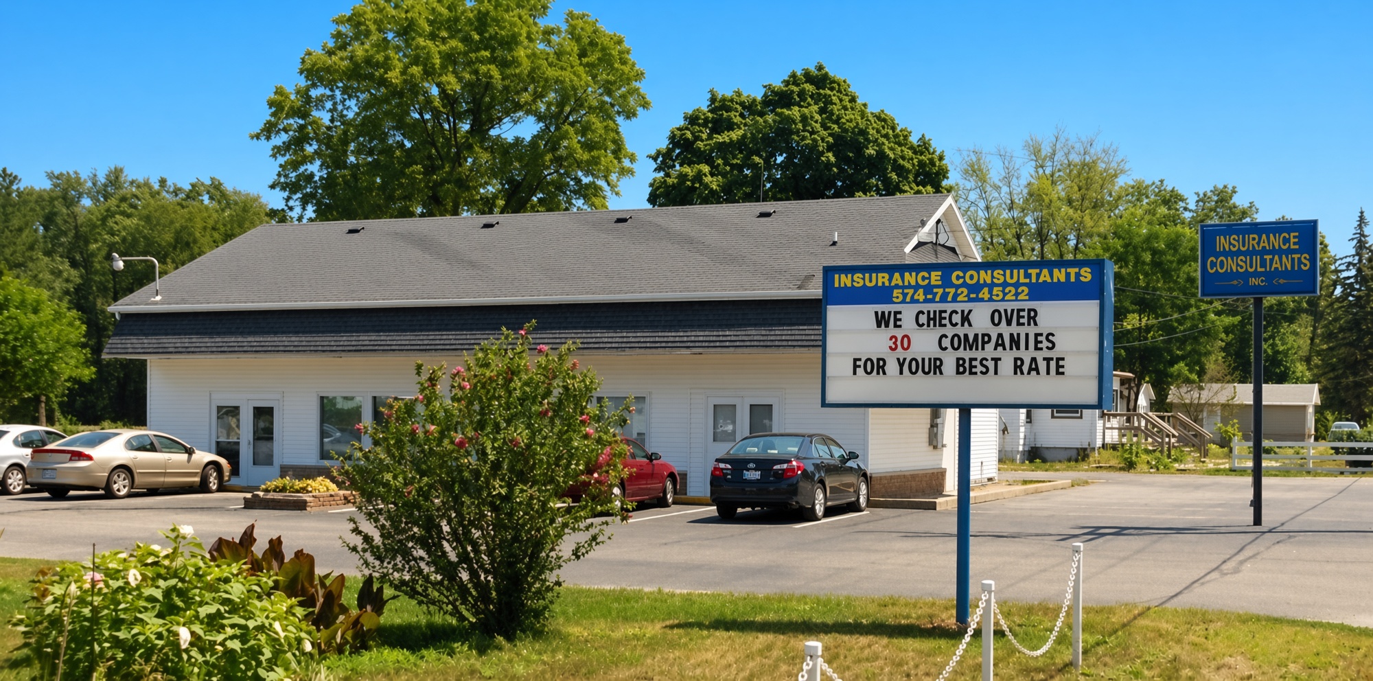 Insurance Consultants of Knox office building at 315 E Culver Road (Hwy 8) in Knox, Indiana